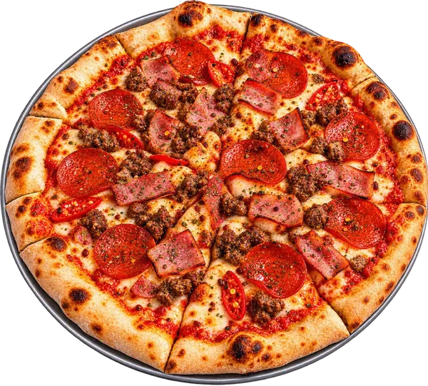 Pizza Carnívora con varias carnes